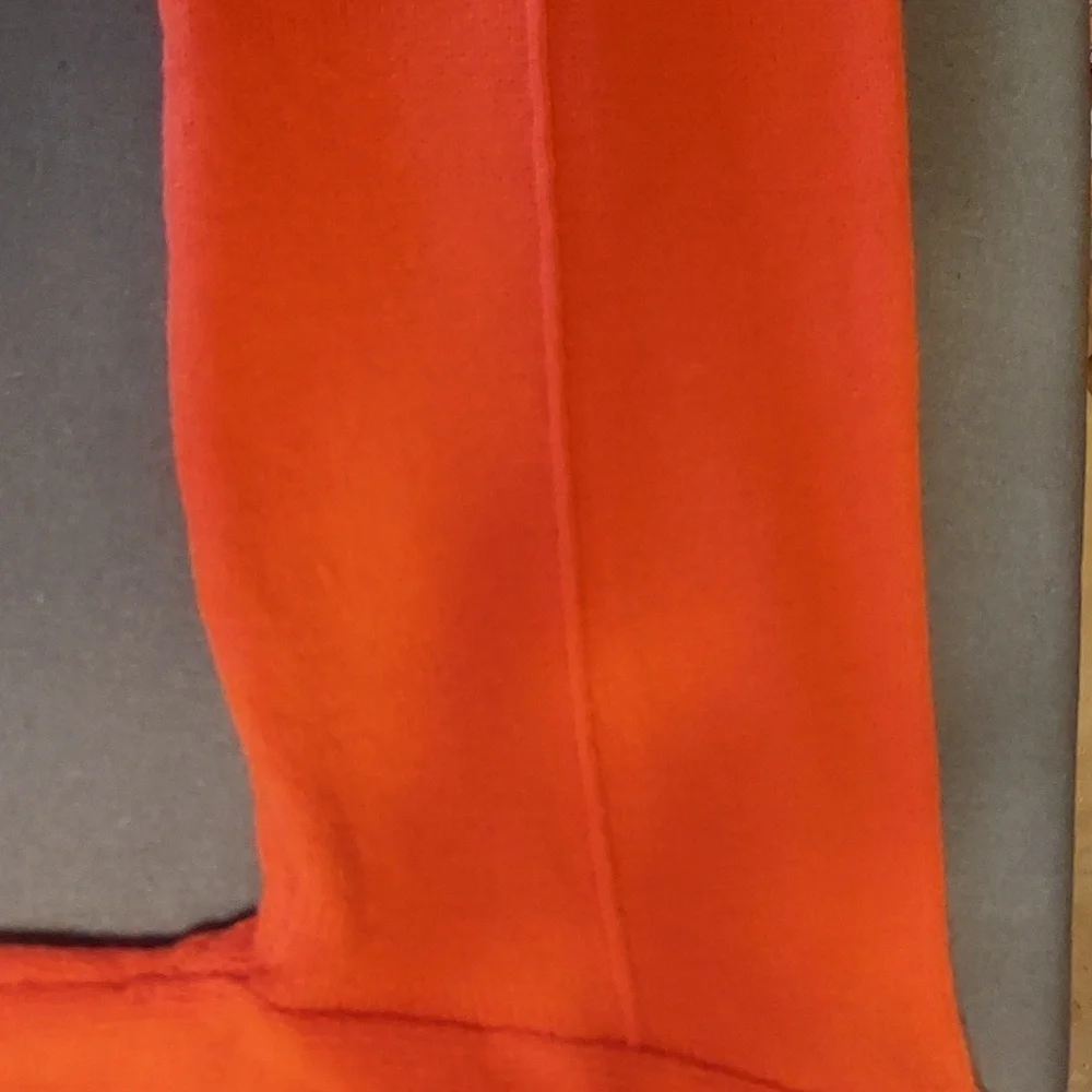 Orange Mock Neck Turtleneck Sweater Long Sleeve Size L